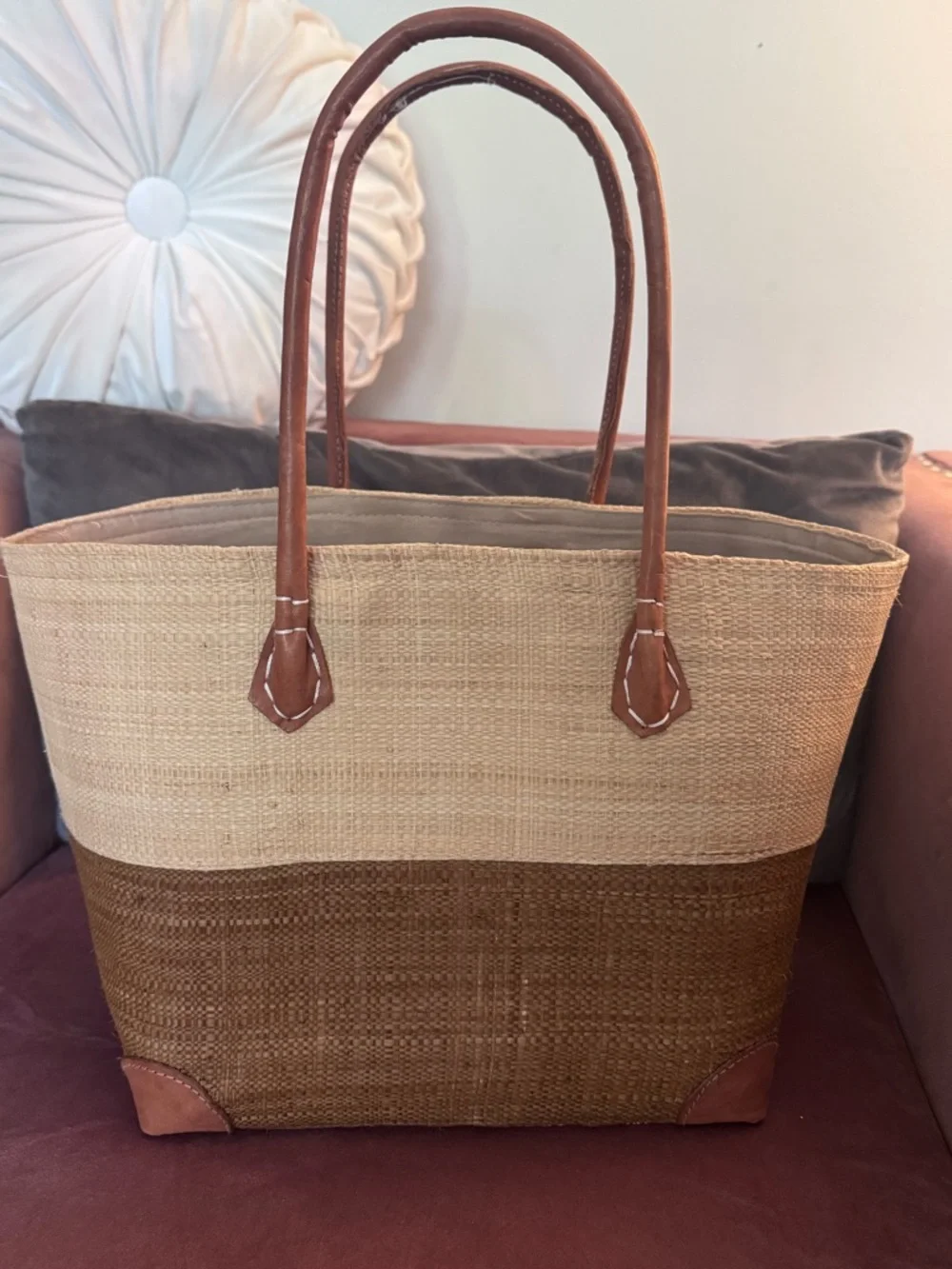 100% Raffia handbag/tote. A summer must have! - Picture 2 of 8